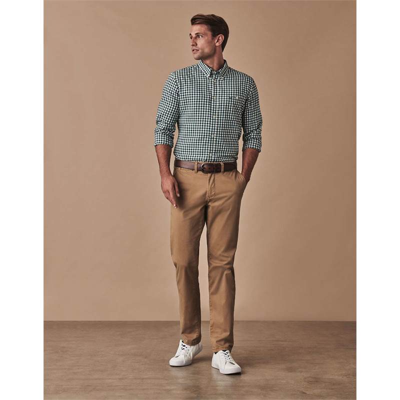 Crew Clothing Mens Long Sleeve Slim Fit Gingham Flannel Shirt-3